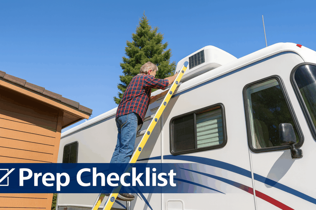 RV AC  installation